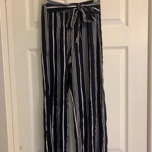 Navy Blue and White Stripped Pants.